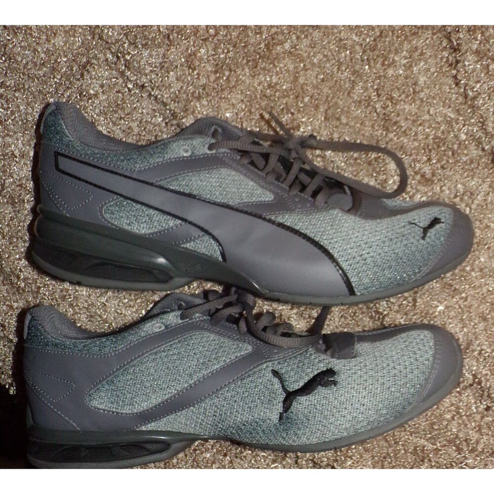 Puma Shoes Mens Tazon 6 Knit Running Sneakers   Gray Fabric Lace Up size 10 1/2
